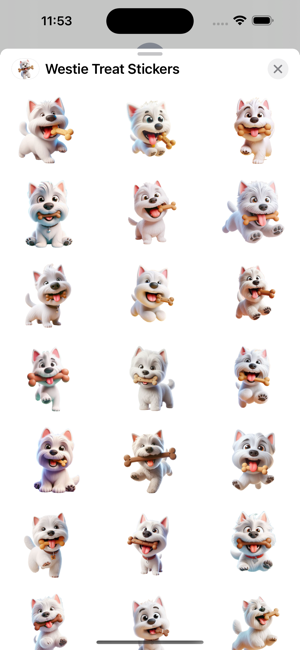 Westie Treat StickersiPhone版