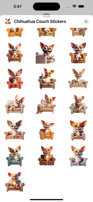 Chihuahua Couch StickersiPhone版