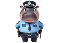 Hippo Police StickersiPhone版