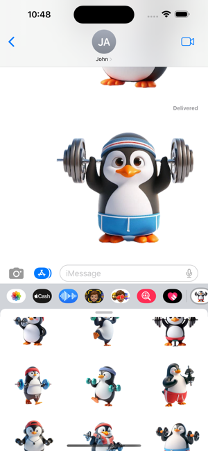 Penguin Workout StickersiPhone版