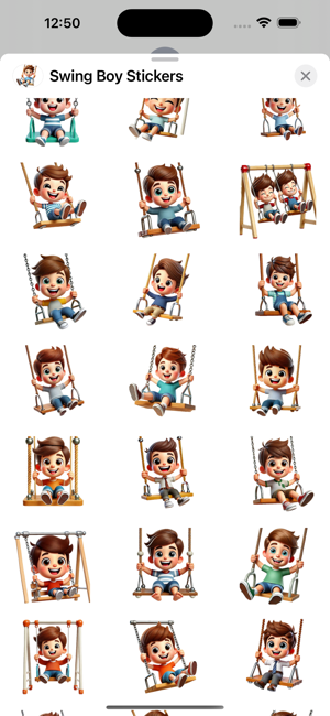 Swing Boy StickersiPhone版