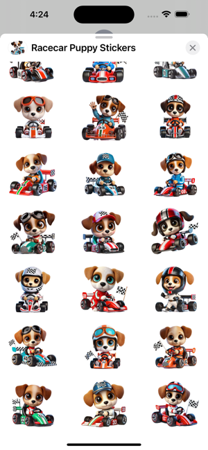 Racecar Puppy StickersiPhone版