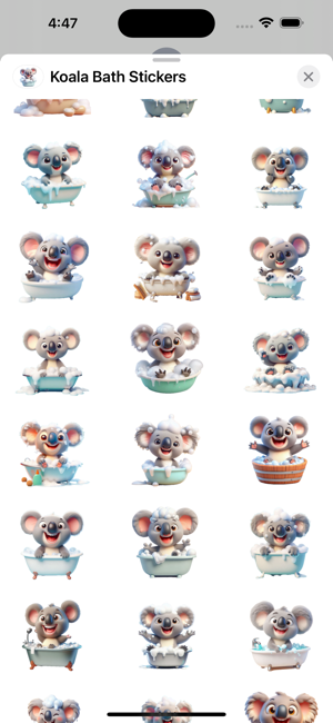 Koala Bath StickersiPhone版