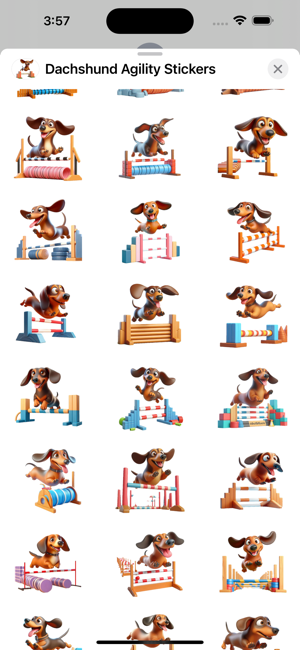 Dachshund Agility StickersiPhone版