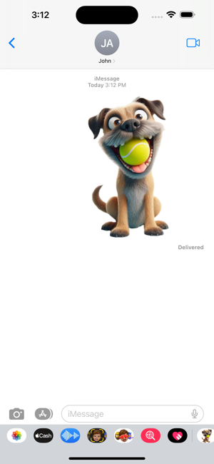 Border Terrier Ball StickersiPhone版