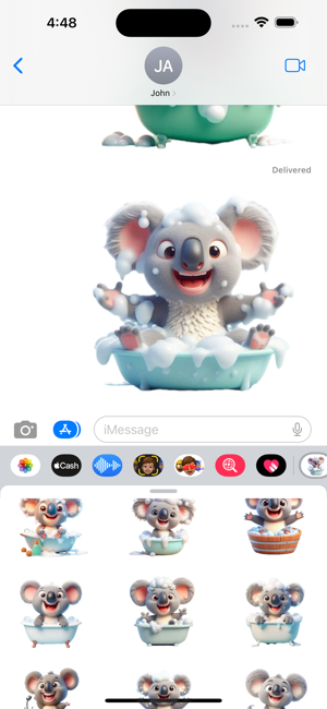 Koala Bath StickersiPhone版