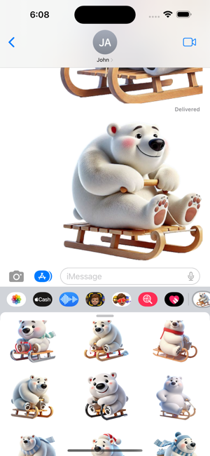 Polar Bear Sled StickersiPhone版