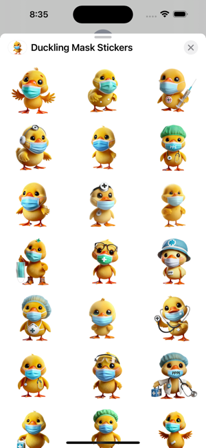 Duckling Mask StickersiPhone版