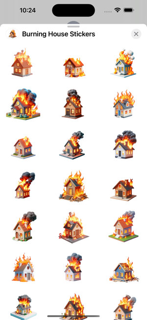 Burning House StickersiPhone版