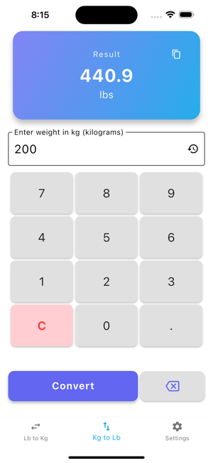 Lbs to Kg ConverteriPhone版