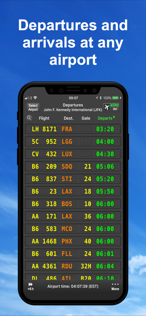 飞机场出发和到达专业应用iPhone版