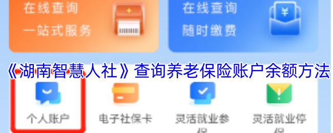 《湖南智慧人社》查詢養(yǎng)老保險(xiǎn)賬戶余額方法