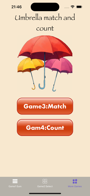 Umbrella match and countiPhone版