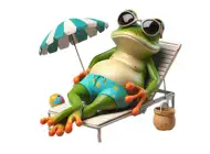 Sunbathing Frog StickersiPhone版