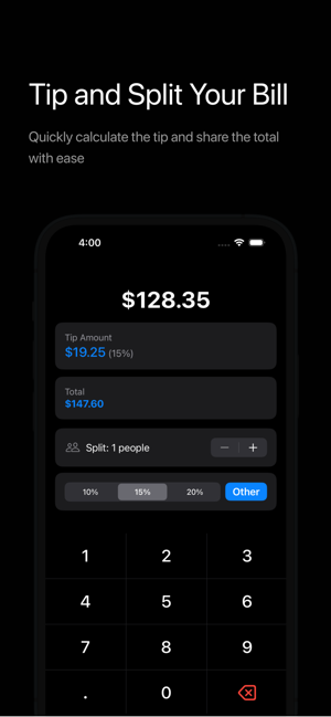 Tip Calculator, Split BillsiPhone版