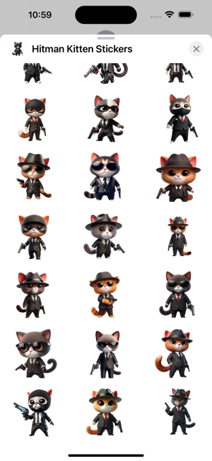 Hitman Kitten StickersiPhone版