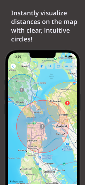 Radius On Map: Draw CirclesiPhone版