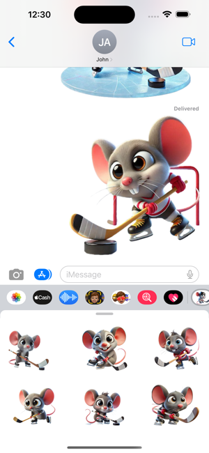 Hockey Mouse StickersiPhone版