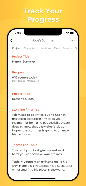 StoryPlannerforWritersiPhone版