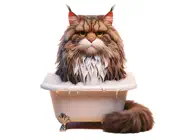 Maine Coon Cat Bath StickersiPhone版