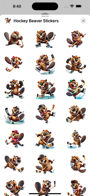 Hockey Beaver StickersiPhone版