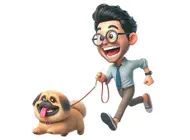 Pekinese Walking StickersiPhone版