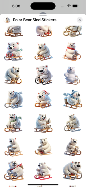 Polar Bear Sled StickersiPhone版