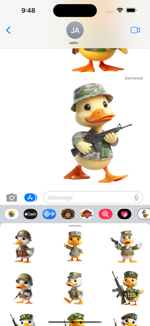 Army Duckling StickersiPhone版