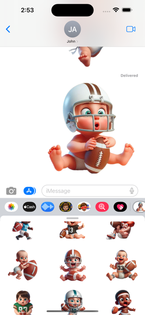 Baby Gridiron StickersiPhone版