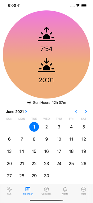 SunriseandSunsettimeiPhone版