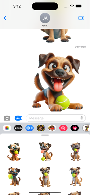 Border Terrier Ball StickersiPhone版