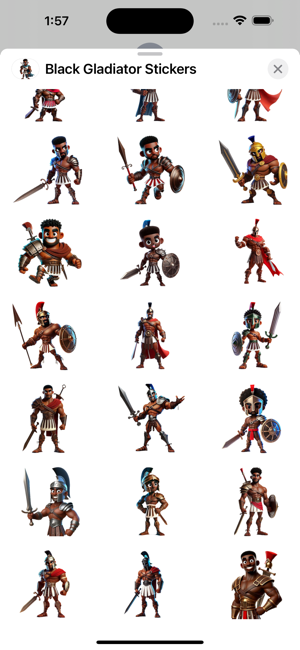 Black Gladiator StickersiPhone版