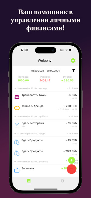 Welpeny: Финансы Учет КонтрольiPhone版